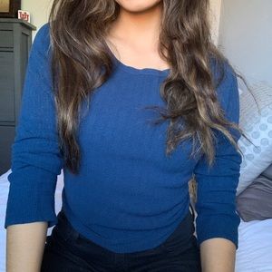 Ann Taylor Blue Knit Sweater